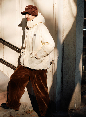 DAIKON Lab 23aw山系户外复古休闲可拆卸帽防水立领保暖羽绒服