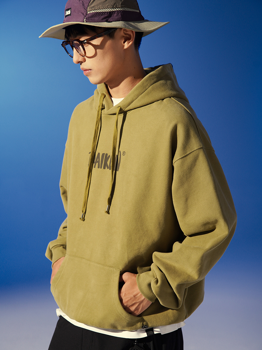 DAIKON Lab. 23aw LOGO HOODIE山系复古重磅宽松廓形基础连帽卫衣