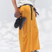 毛圈攀岩主题8分裤 DAIKON Lab.2025ss复古水洗做旧针织亲肤薄款