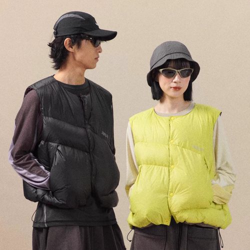 DAIKON户外轻量90白鸭绒羽绒马甲