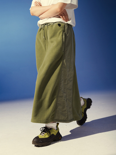 Outdoor 23aw Skirt户外休闲抓绒尼龙拼接纯色半身裙 Lab DAIKON