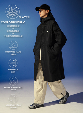 DAIKON Lab 23aw WP Parka山系户外复古休闲防水长款连帽长风衣