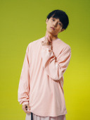 DAIKON Lab.24ss冰爽舒适50支棉撞色蘑菇撞色印花长袖 T恤