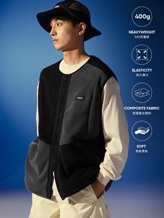 Warm 23aw Vest山系户外重磅奥绒保暖拼接休闲马甲 Lab DAIKON