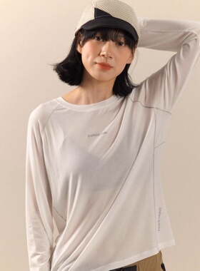 DAIKON Lab.25aw户外轻量亲肤天丝吸湿速干防晒撞色线圆领长袖T恤
