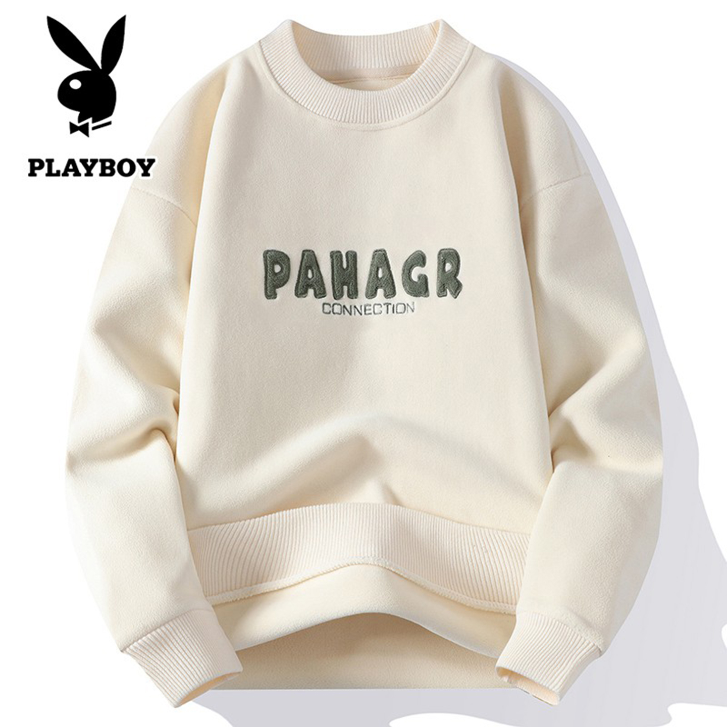 双面绒花花公子潮套头卫衣