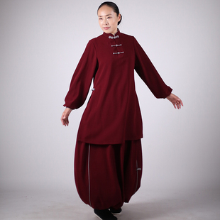 马蕾太极春秋新款太极拳武术表演服团队个人练功服简约之美