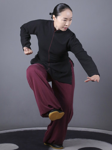 马蕾太极男女薄棉加厚冬季太极裤