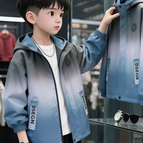 2026新款男童双面穿防风冲锋衣
