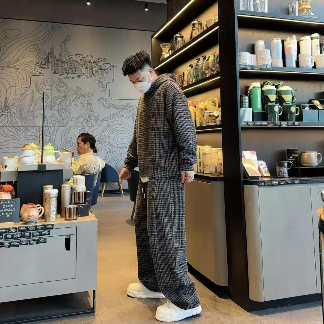 秋冬男女款加厚保暖连帽套装潮流时尚宽松舒适休闲百搭运动套装