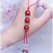 红玛瑙刻字珠百家姓名字钥匙扣手机挂件刻名字 珠子景区玛瑙珠