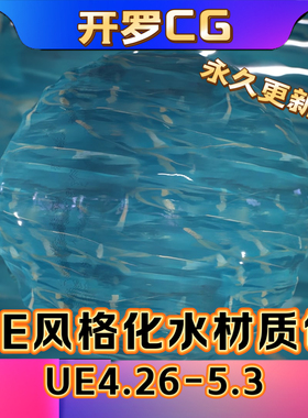 UE4虚幻5 最新风格化水材质包 Stylized Water Material Pack 1