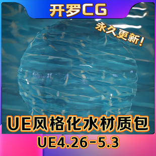 UE4虚幻5 最新风格化水材质包 Stylized Water Material Pack 1