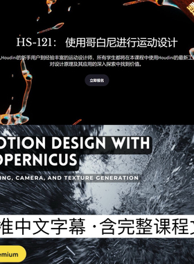 HS-121: Motion Design with Copernicus HOUDINI SCHOOL 教程