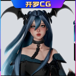 UE5虚幻4 Lucia 4.19 5.1 女孩妩媚蝙蝠女魔女妖角色人物Succubus