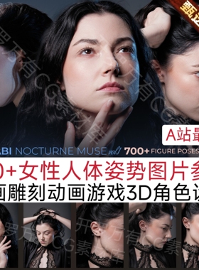 700+ Female Figure Poses - Gabi Nocturne Muse A站人物参考图