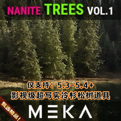 Nanite Trees Vol.1 UE5虚幻5 影视自然冷杉松树丛林雪山场景道具