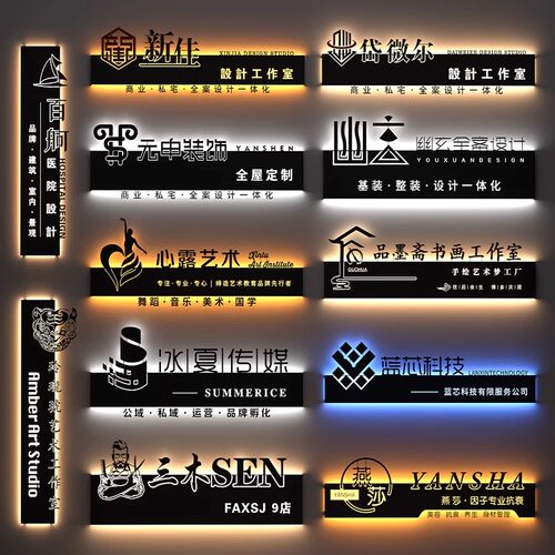 招牌创意铁艺灯箱门头发光灯箱