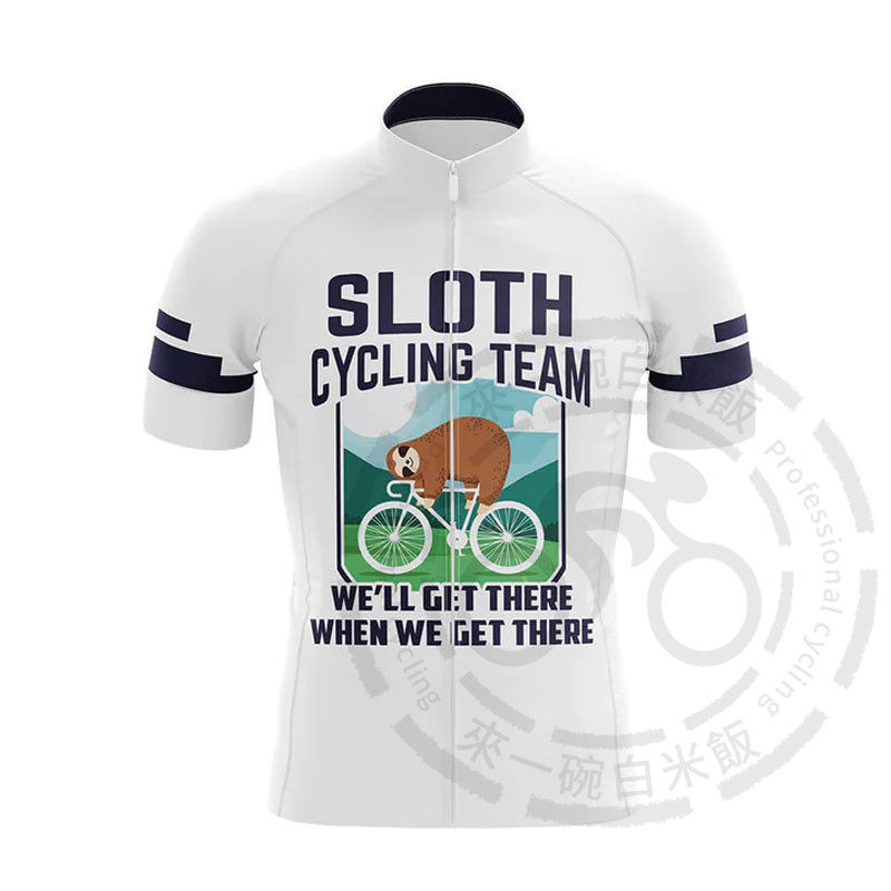 2025新款卡通骑行服透气吸汗速乾男士夏季山地车短袖单车服可定制