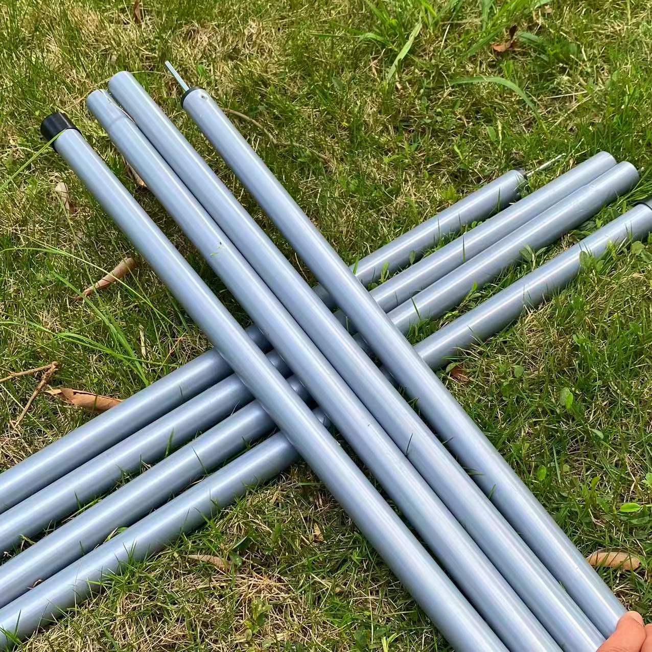 天幕杆杆子帐篷支撑杆门厅加粗加高可折叠镀锌铁制2米2.4米独立站