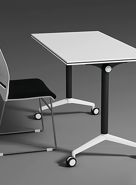 折叠会议桌可移动折叠拼接长条桌教育机构折叠桌培训办公桌椅组合