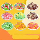 德国品牌口力酸砂橡皮糖混搭qq糖混合酸果汁软糖500g儿童休闲零食