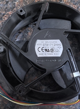 全新台达 EFB1712HHG DC12V 3.2A 全圆17CM 原装铝框风扇