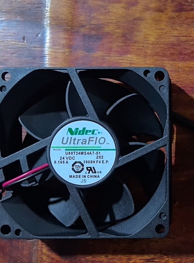 nidec全新NIDEC 24V 0.165A变频器8CM厘米8025风扇U80T24MS4A7-51