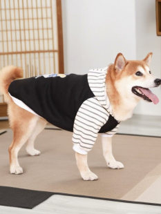 中大型犬宠物狗狗连帽卫衣边牧金毛柴犬柯基衣服秋冬保暖抓绒外套