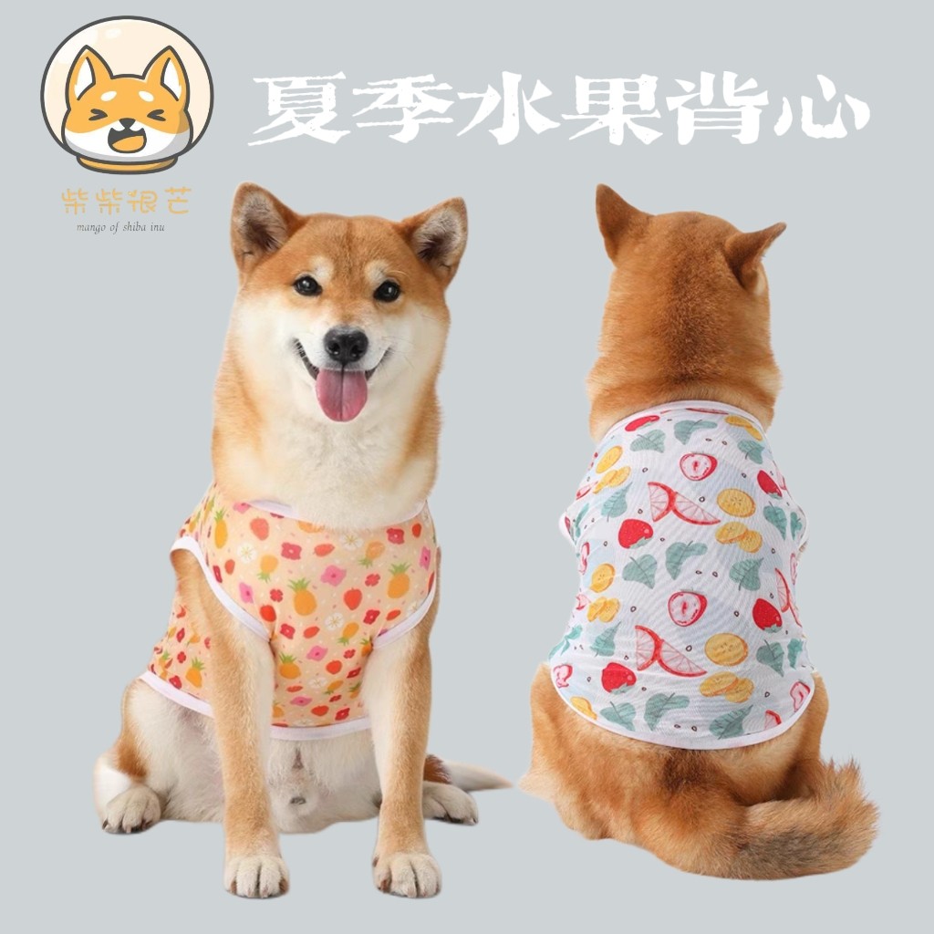 柴犬夏季水果背心狗狗衣服夏款中小型犬猫咪宠物透气防晒轻薄马甲