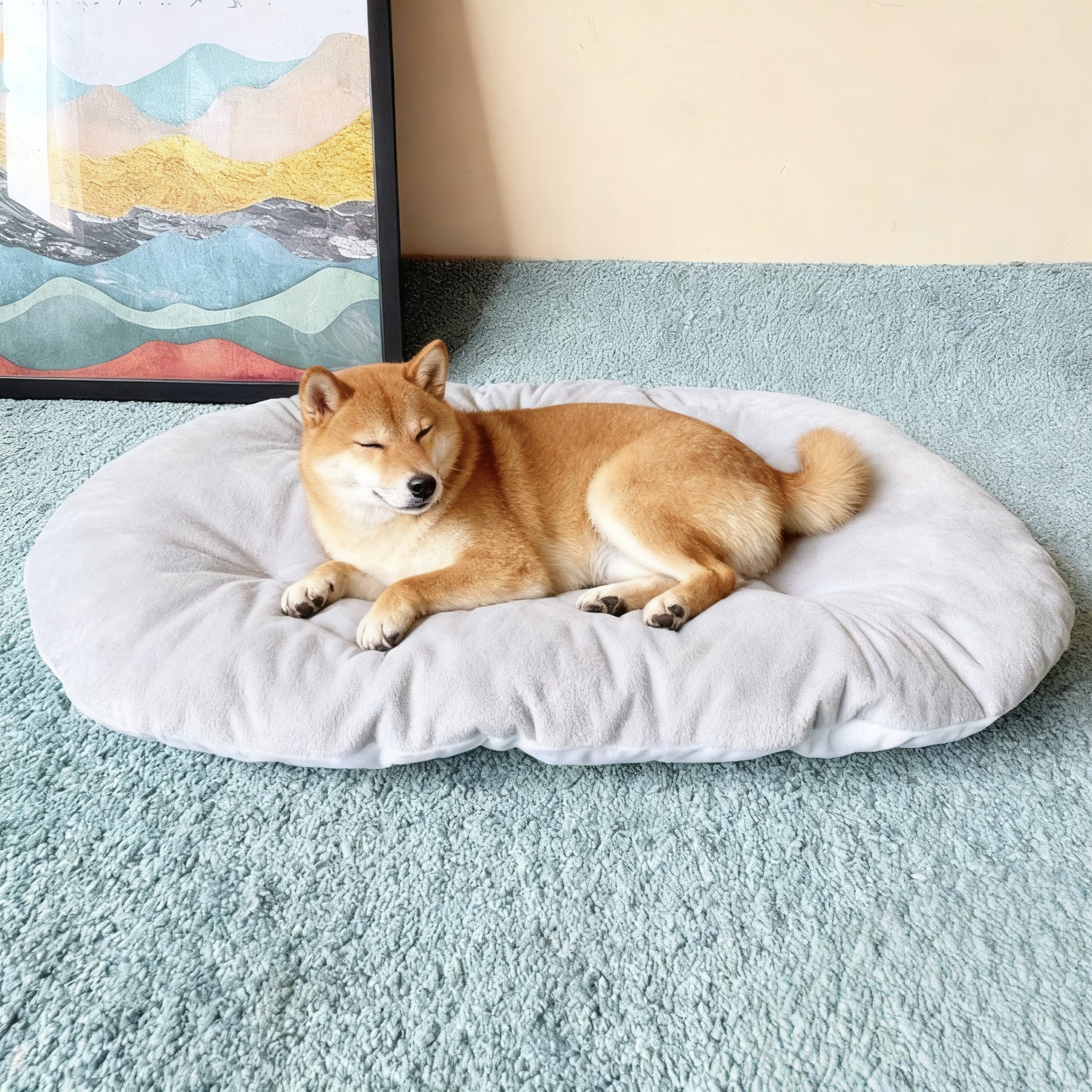 椭圆形短毛绒兔毛绒灰白拼色猫狗猫咪窝垫宠物推车垫子摇篮垫床垫,宠物/宠物食品及用品,猫狗垫子,淘宝优惠券,粉丝福利购,淘宝优惠卷