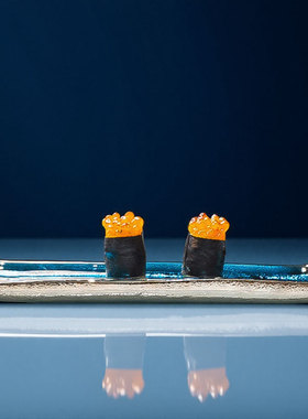 2025新款玻璃碟托盘精致长方形点心糕点茶点盘蓝色轻奢高档高级感