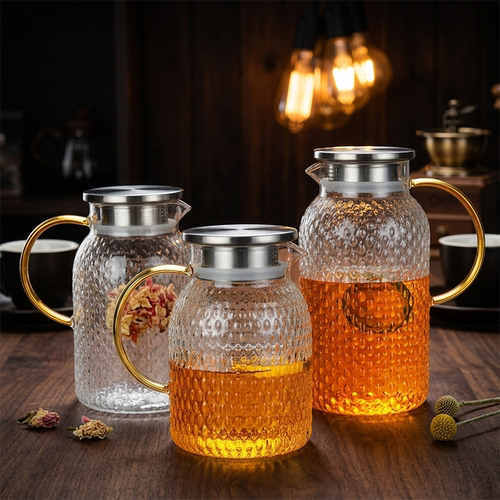 商用餐厅酒店耐热玻璃茶壶1000ml