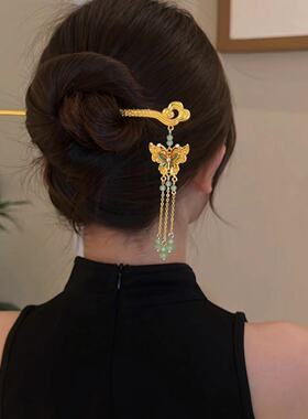 新中式古典云梦蝶发簪子女头发饰