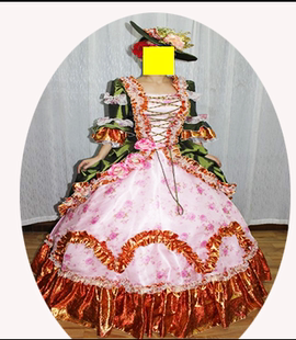 十八世纪欧洲宫廷服装贵族女贵妇演出服出租灰姑娘话剧表演服租赁