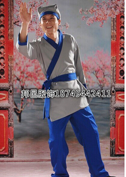 客栈包子铺小二服家丁跑堂服书童装农民服装出租赁特色餐厅工作服