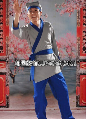 客栈包子铺小二服家丁跑堂服书童装农民服装出租赁特色餐厅工作服