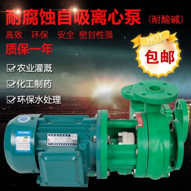 50PZ-25耐酸碱抽盐酸泵80FPZ-28离心泵FPZ自吸泵耐腐蚀220v380v