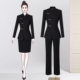 套裙套裤 女酒店前台接待工作服高端商务显瘦西装 立领职业装 新中式