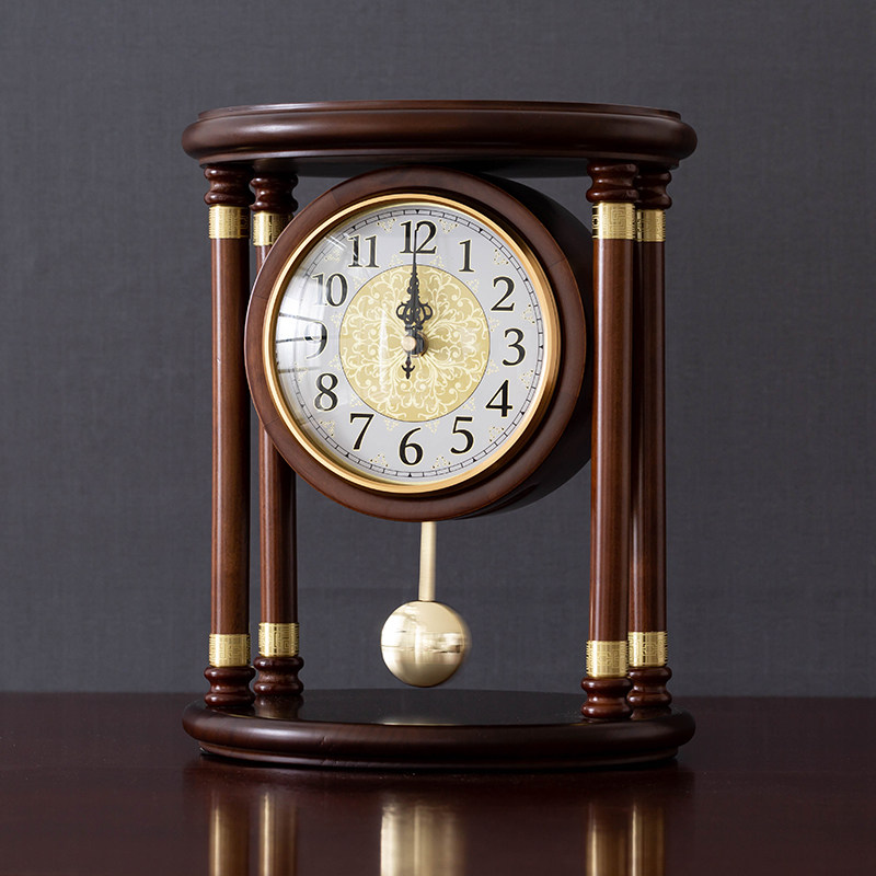 新中式座钟家用客厅轻奢时尚坐钟复古台式钟表桌面老式摆件台钟,家居饰品,座钟,淘宝优惠券,粉丝福利购,淘宝优惠卷