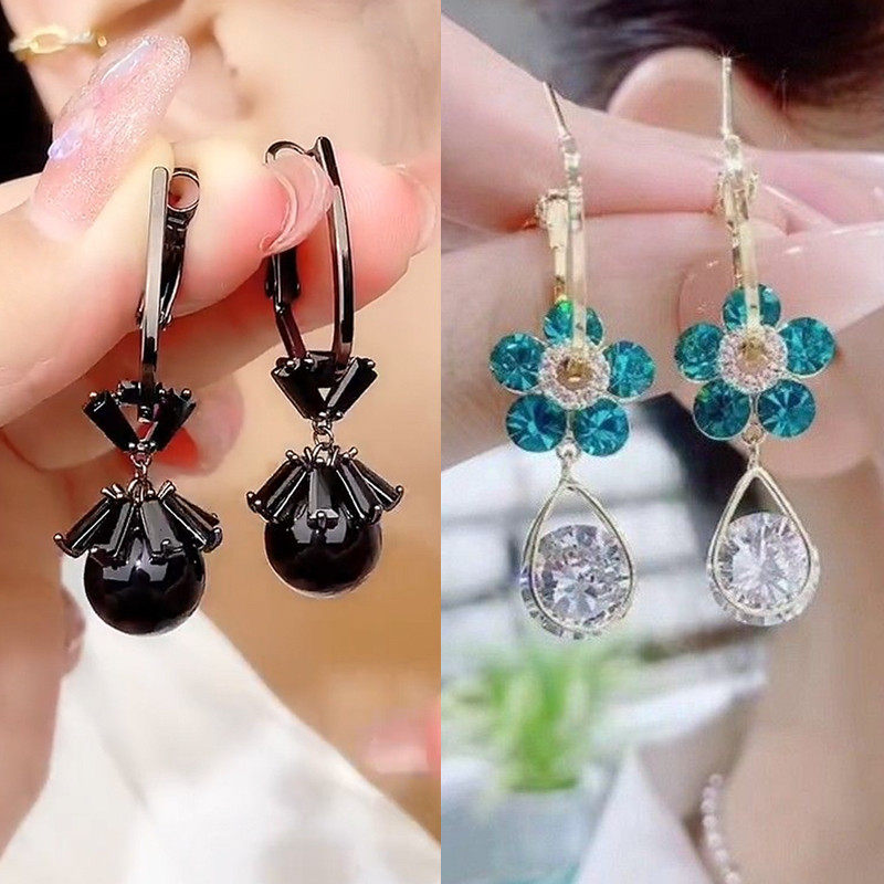 2022年新款潮夜珠时尚潮流黑色珍珠耳环高贵气质轻奢高级感耳饰女,饰品/流行首饰/时尚饰品新,耳钉,淘宝优惠券,粉丝福利购,淘宝优惠卷