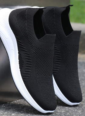 老北京布鞋一脚蹬男鞋夏季透气防臭网鞋运动休闲鞋防滑懒人网面鞋