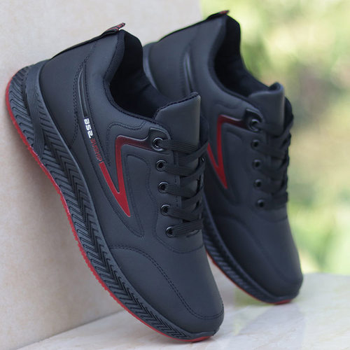 秋冬季防水鞋运动皮面