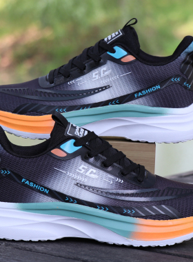 鞋子男夏季透气网面鞋超轻薄款软底耐磨防滑运动休闲鞋防臭跑步鞋