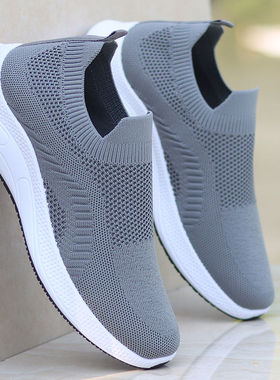 老北京布鞋夏季男鞋新款一脚套鞋休闲运动鞋软底鞋透气懒人网面鞋