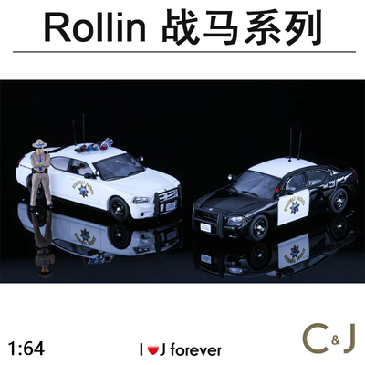1/64rollin黑白CHP战马北极熊战马合金汽车模型