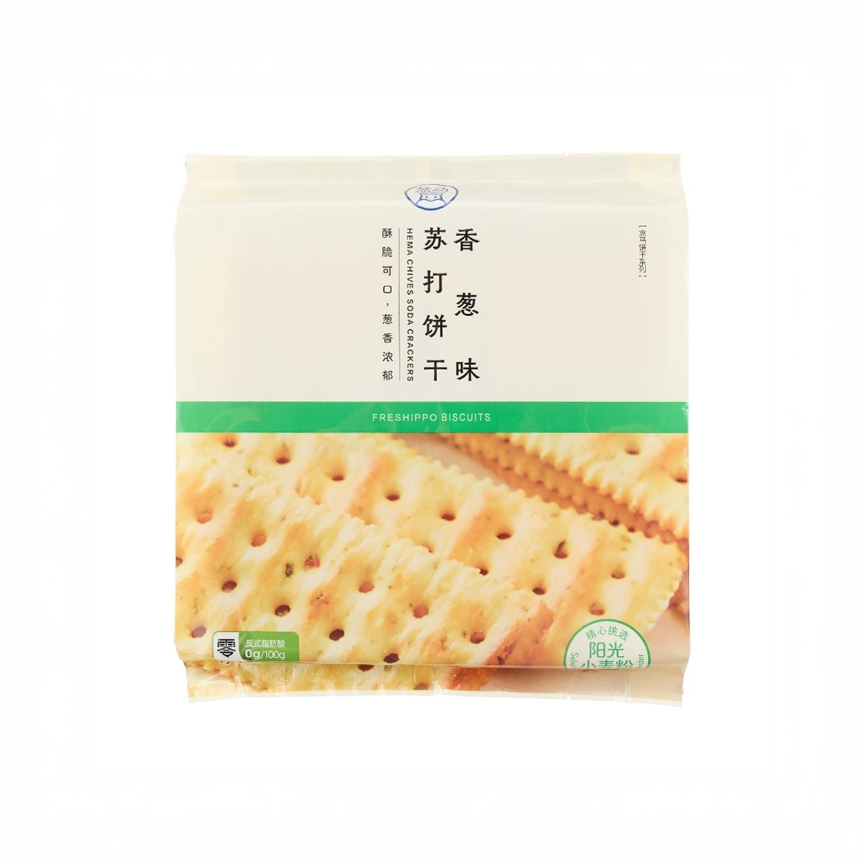 盒马会员代购 盒马香葱味苏打饼干 680g两次自然发酵 口感更酥脆