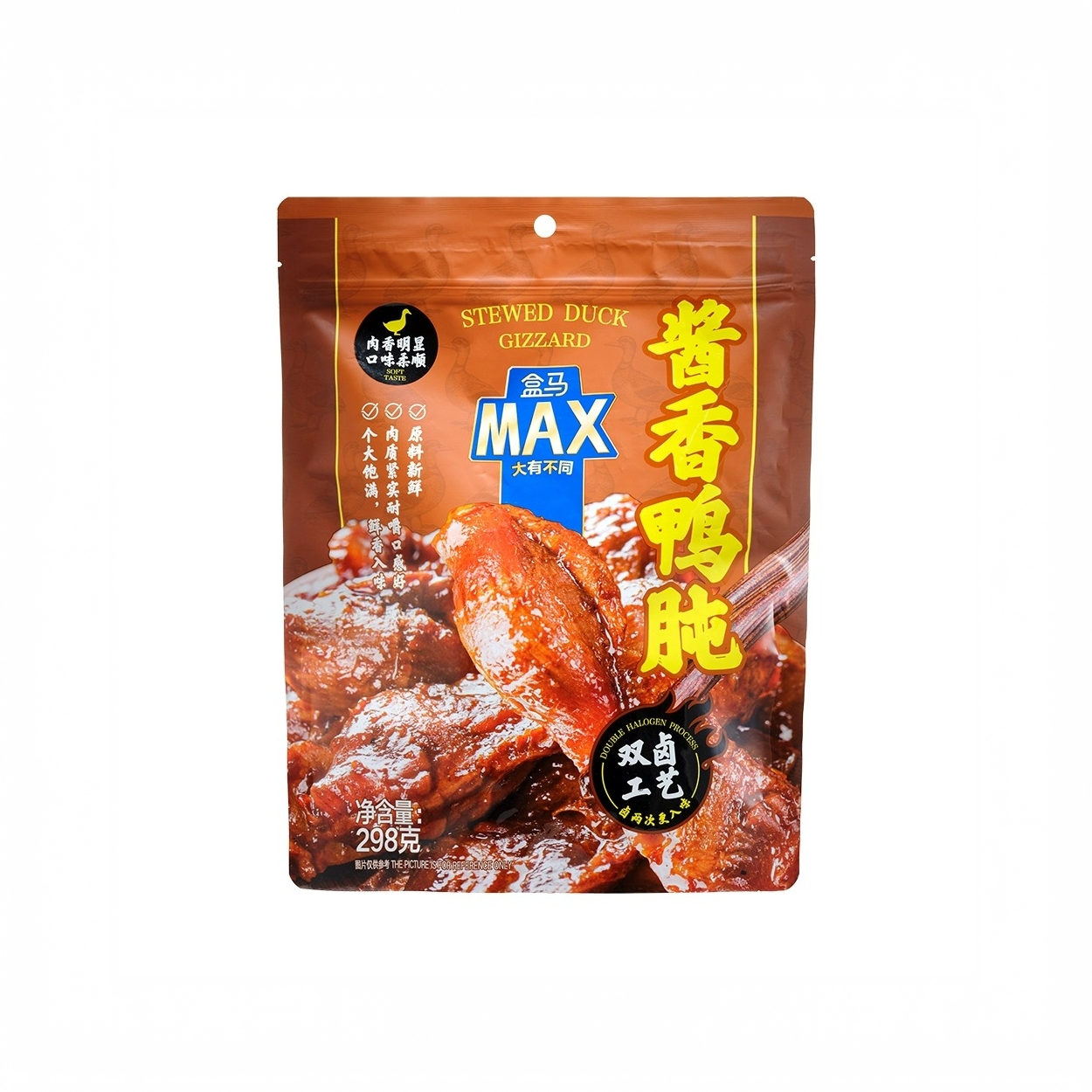 盒马会员店代购 盒马MAX 酱香鸭肫 298g鲜香弹嫩休闲零食