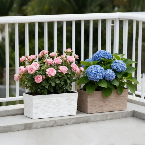 长方形花盆阳台室外花箱种植箱悬挂塑料自吸水长条花槽种花种菜盆
