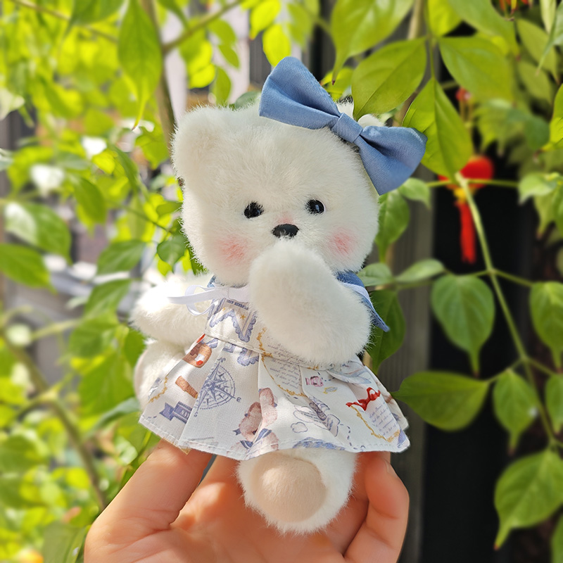 娃衣适用15厘米莉娜小熊挂件着替XS号熊熊包包摆件玩偶换装连衣裙